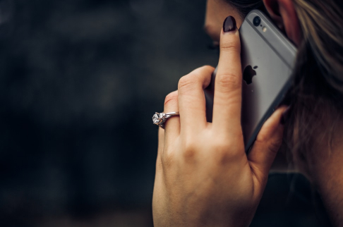 woman on phone